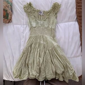 Princess Polly Light Green Ruffled Dress